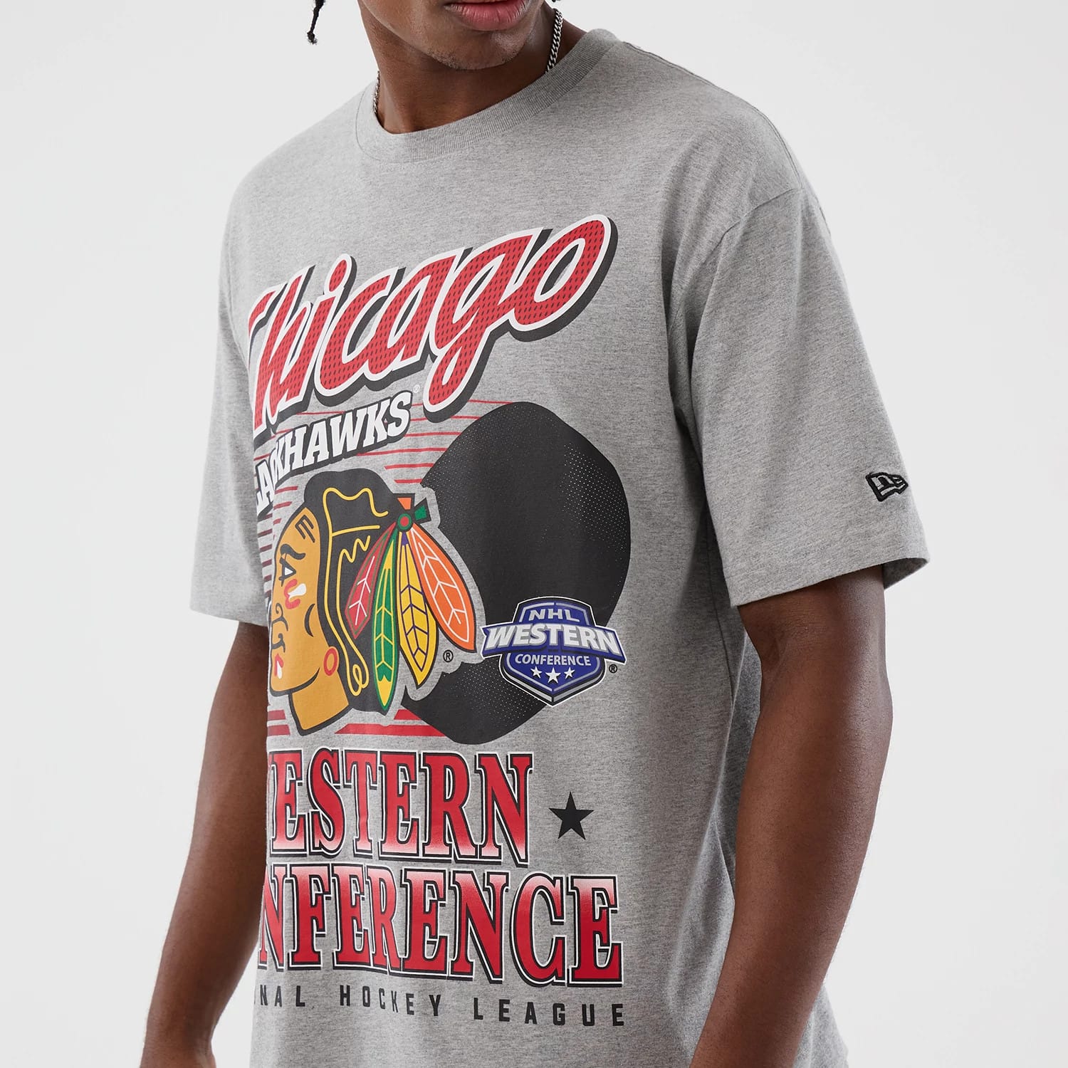 Chicago Blackhawks NHL Sport Classic Grey T-Shirt - Image 4