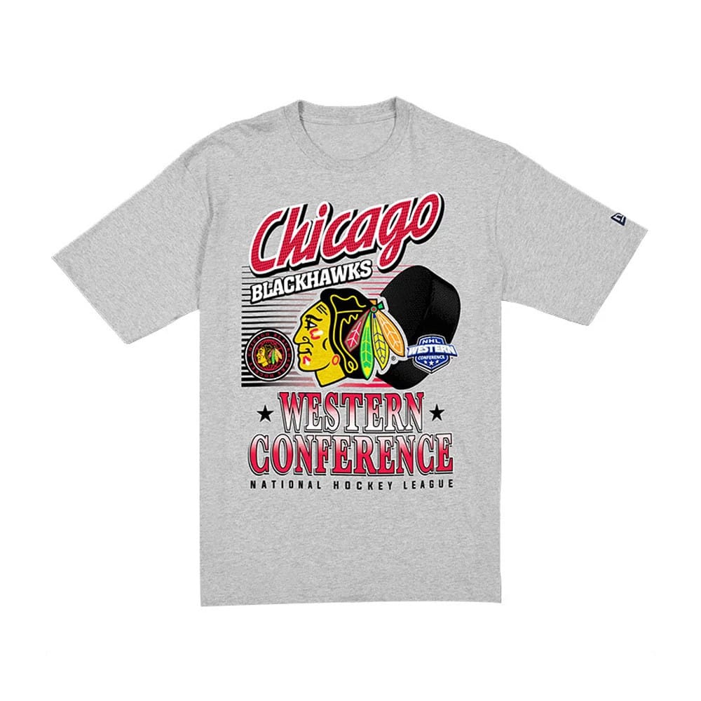 Chicago Blackhawks NHL Sport Classic Grey T-Shirt - Image 6