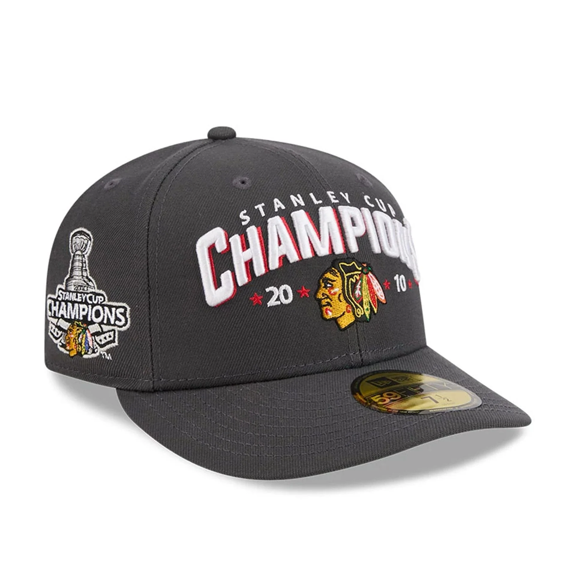 Chicago Blackhawks NHL Stanley Cup Champions Dark Grey 59FIFTY Fitted Cap
