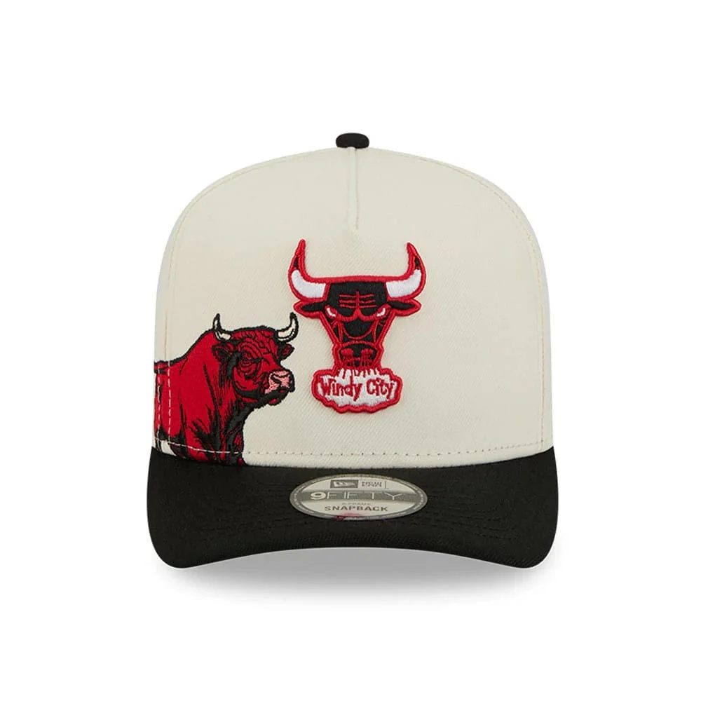 Chicago Bulls NBA Black 9FIFTY A-Frame Snapback Adjustable Cap - Image 3