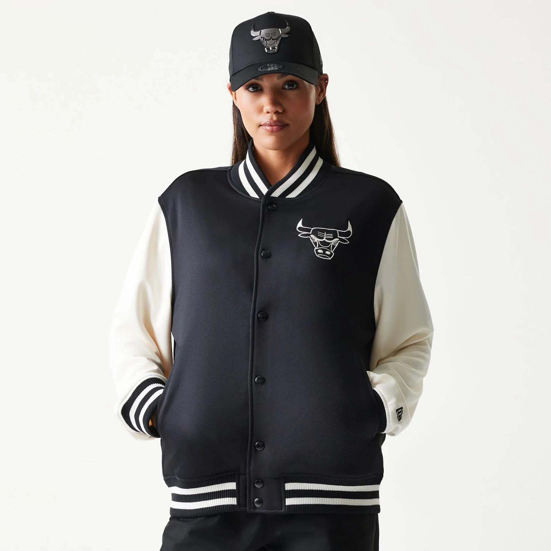 Chicago Bulls NBA Black Bomber Jacket - Image 4