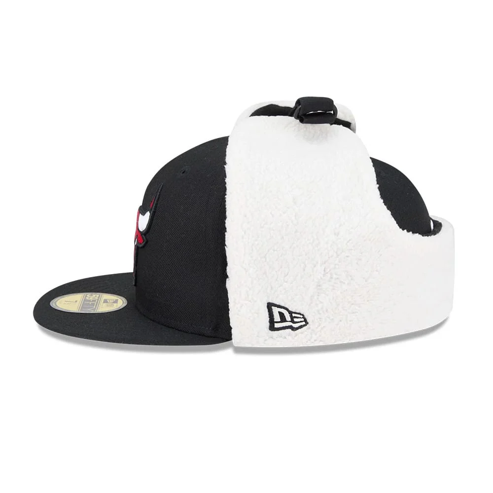 Chicago Bulls NBA Classic Black Dogear 59FIFTY Fitted Cap - Image 6