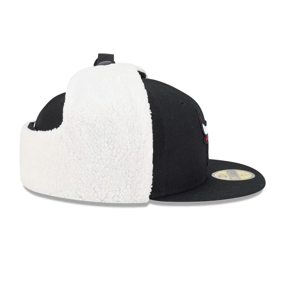 Chicago Bulls NBA Classic Black Dogear 59FIFTY Fitted Cap - Image 7