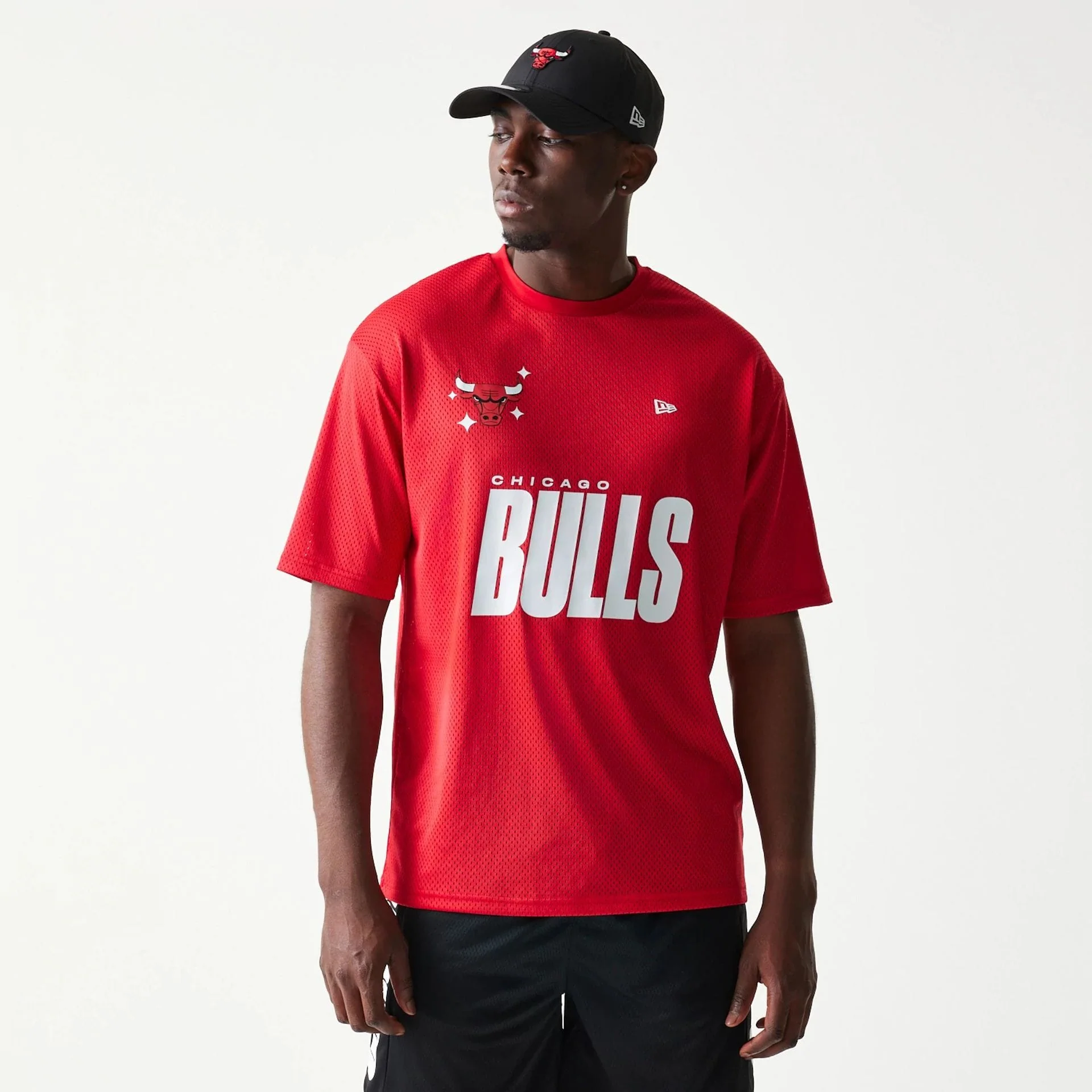 Chicago Bulls NBA Graphic Mesh Red T-Shirt