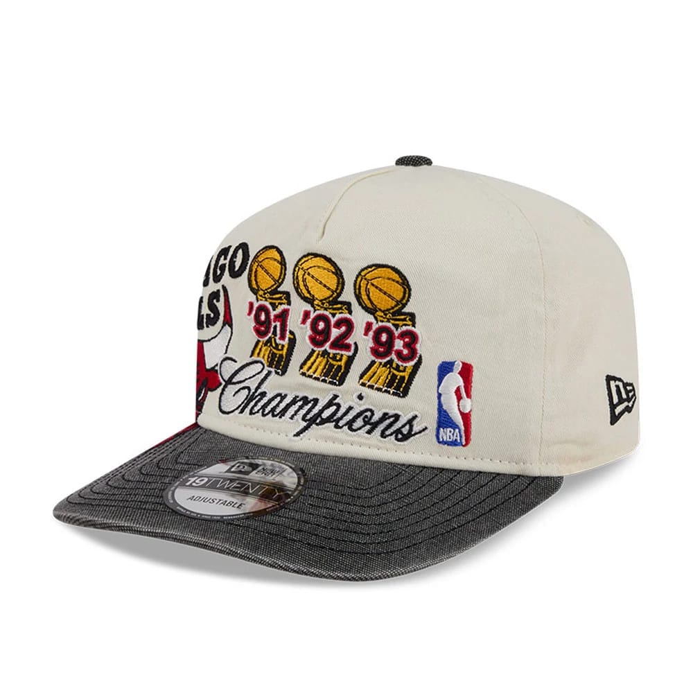 Chicago Bulls NBA Hardwood Classic Cream 19TWENTY Adjustable Cap - Image 4