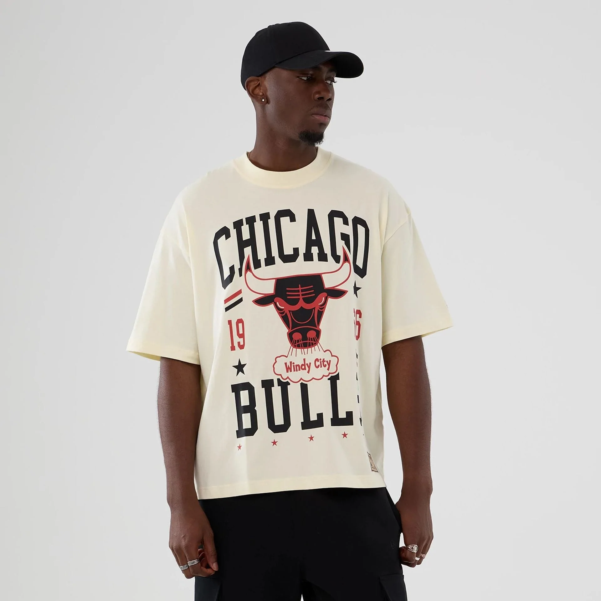 Chicago Bulls NBA Hardwood Classic Cream T-Shirt