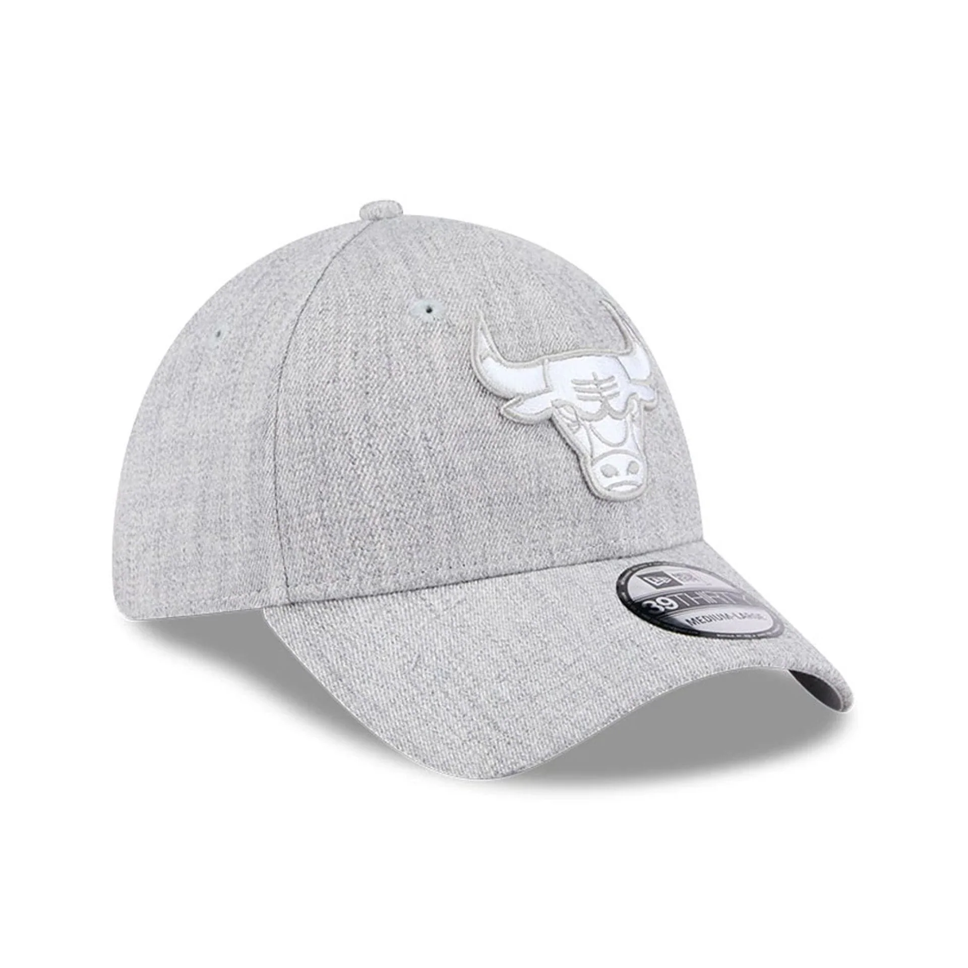 Chicago Bulls NBA Heather Grey 39THIRTY Stretch Fit Cap - Image 3