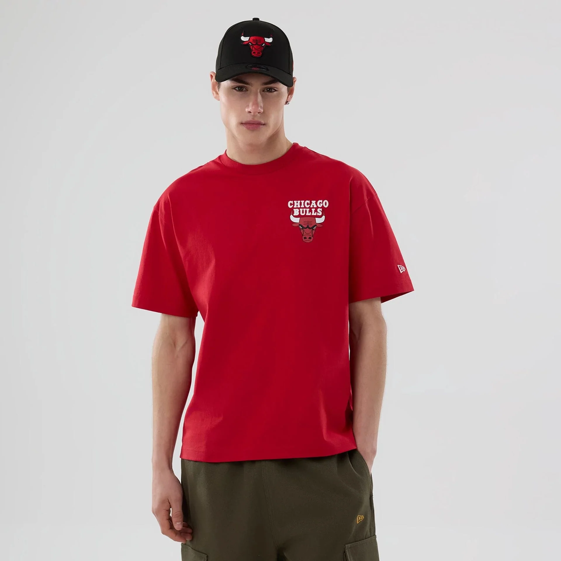 Chicago Bulls NBA logo Red T-Shirt