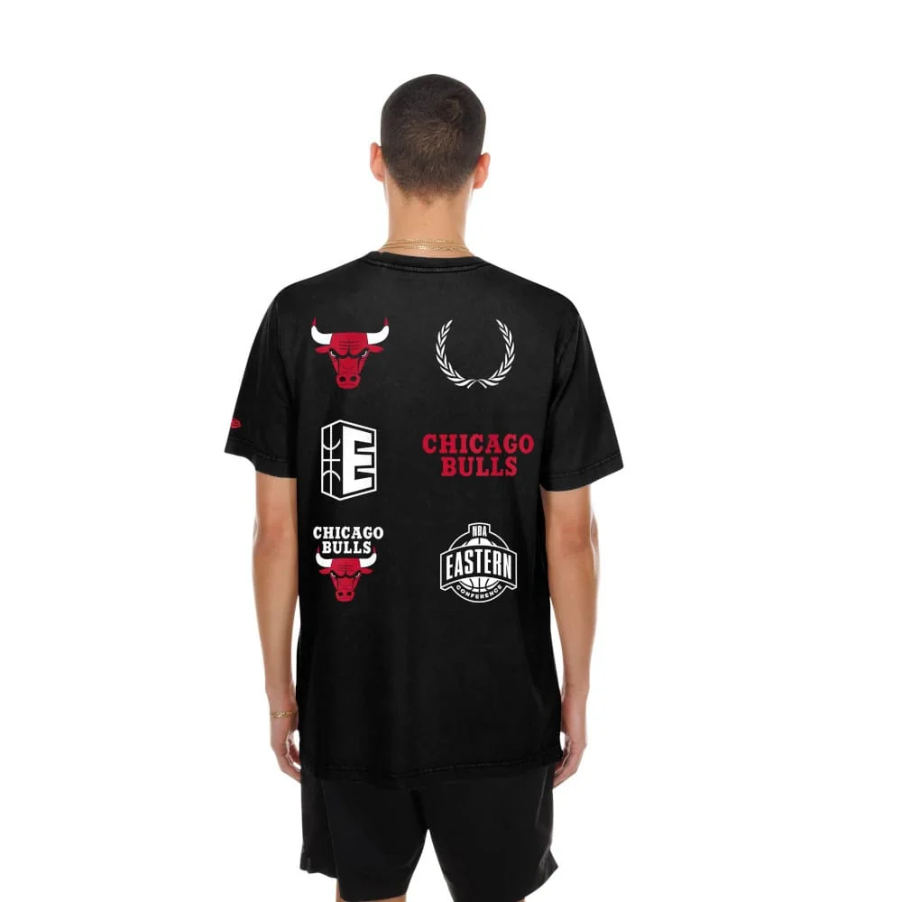 Chicago Bulls NBA Match Black T-Shirt - Image 2