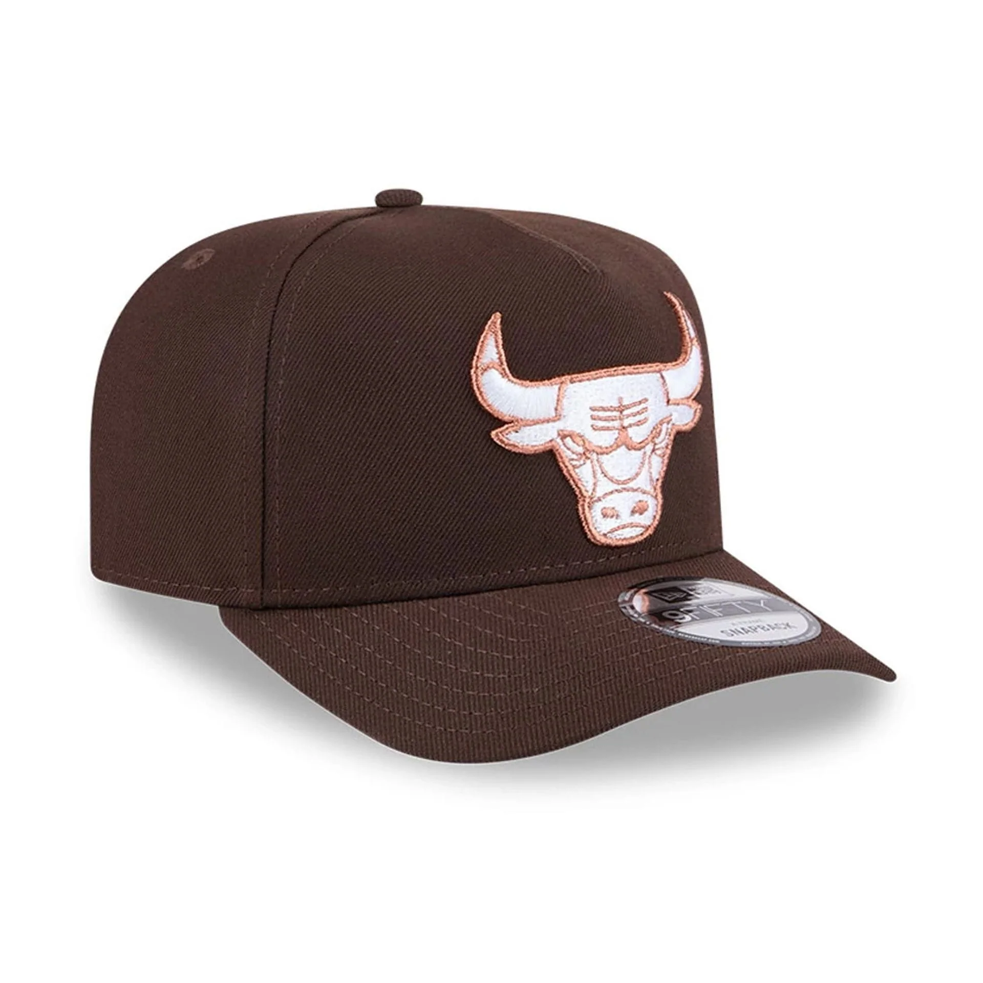Chicago Bulls NBA Metallic Dark Brown 9FIFTY A-Frame Snapback Adjustable Cap - Image 4