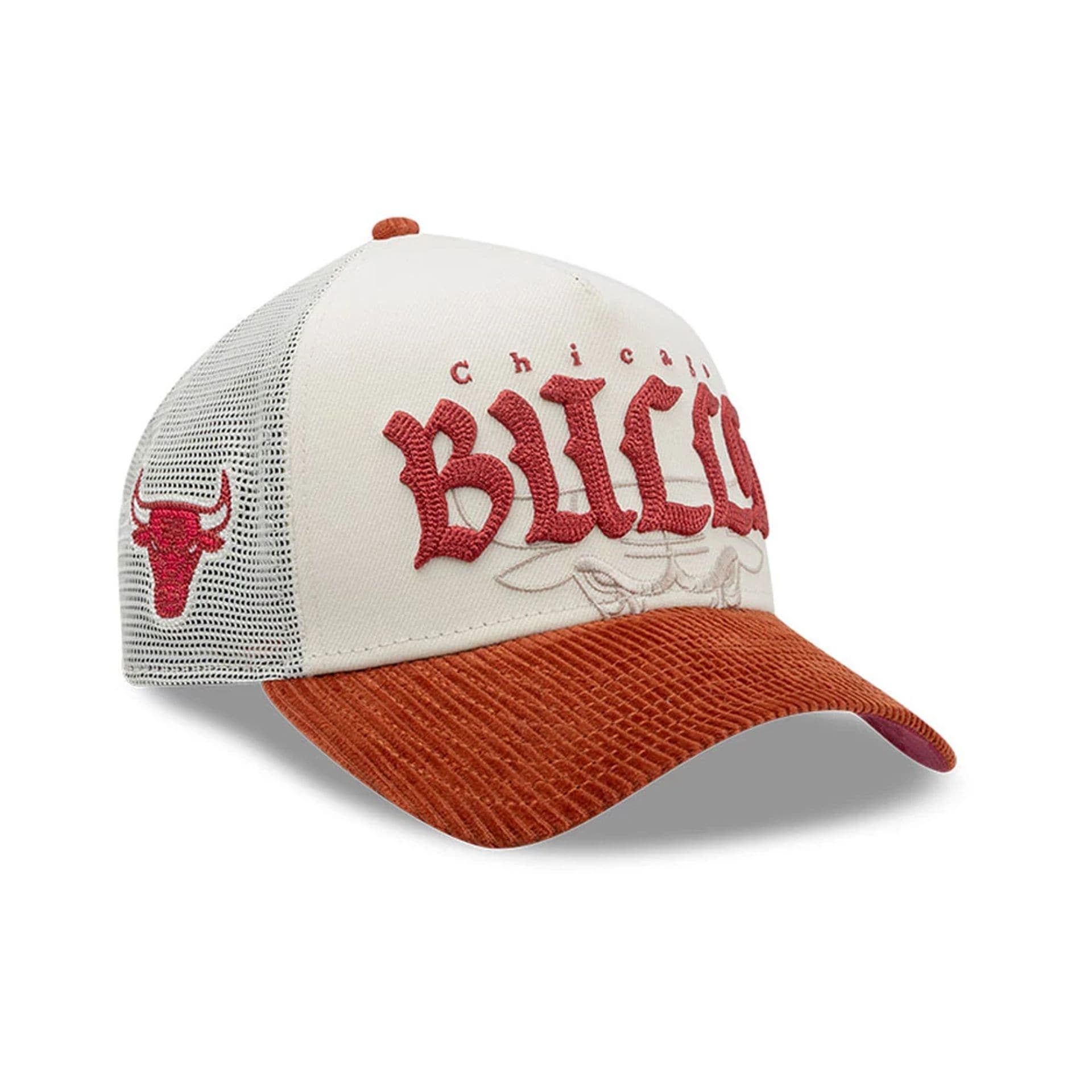 Chicago Bulls NBA Old English White 9FORTY A-Frame Cap