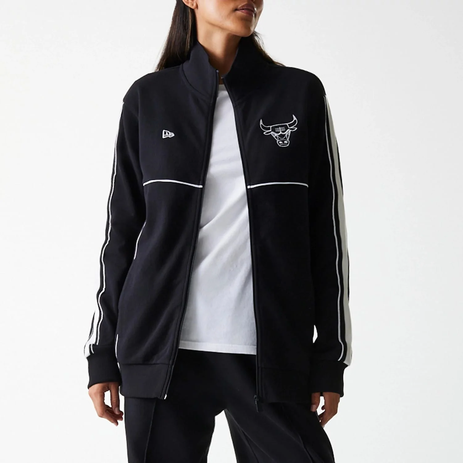 Chicago Bulls NBA Outline Black Track Jacket - Image 5