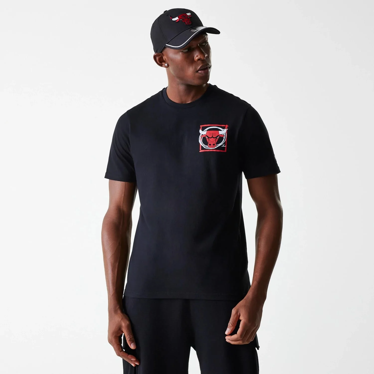 Chicago Bulls NBA Photographic Print Black T-Shirt