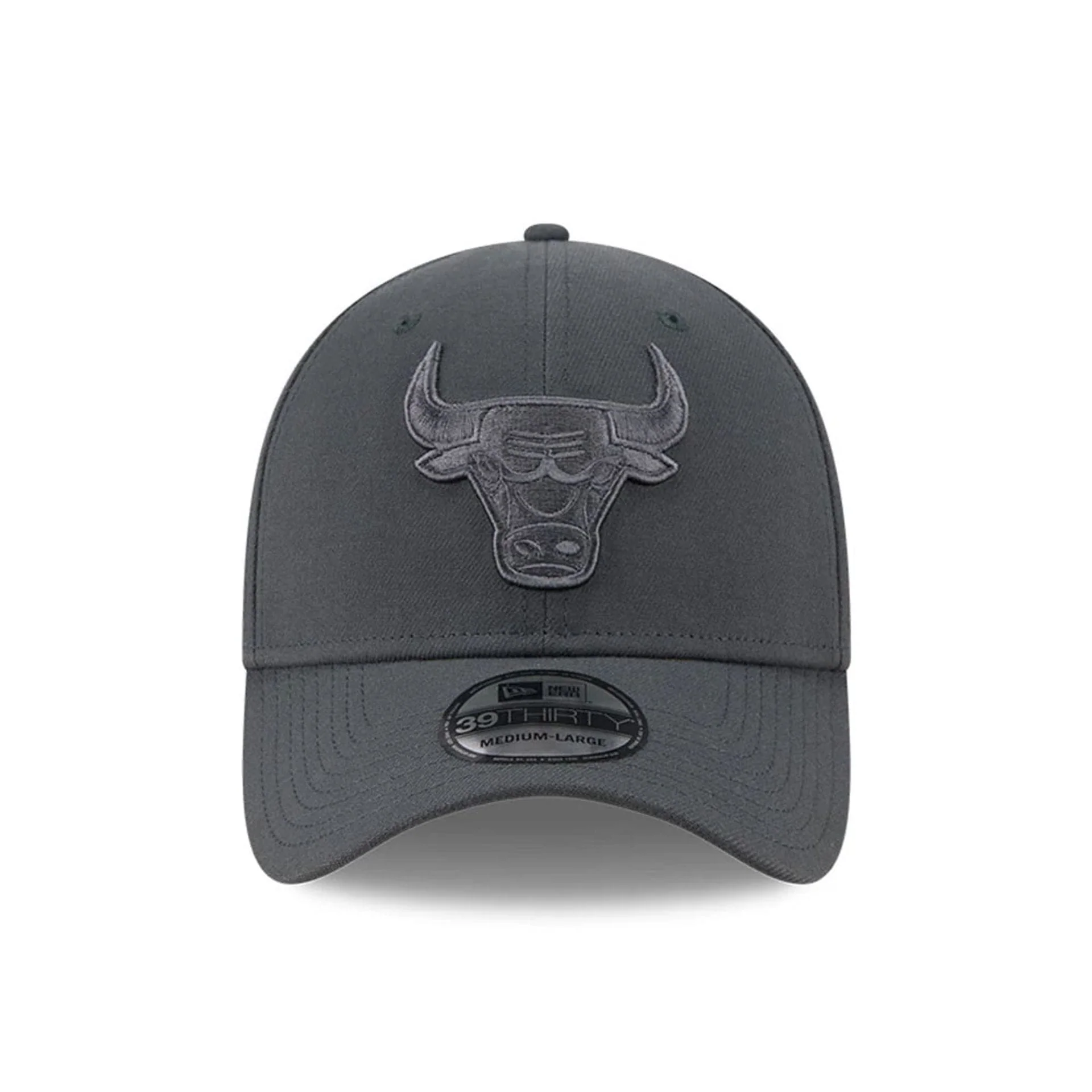 Chicago Bulls NBA Steel Charcoal 39THIRTY Stretch Fit Cap - Image 2