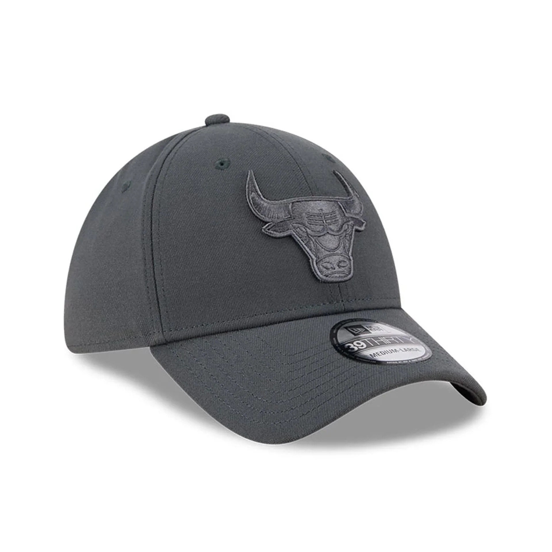 Chicago Bulls NBA Steel Charcoal 39THIRTY Stretch Fit Cap - Image 3