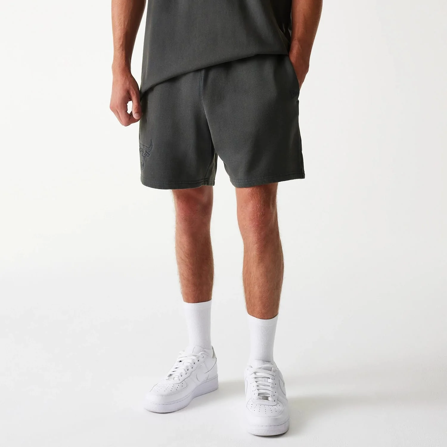 Chicago Bulls NBA Washed Grey Shorts