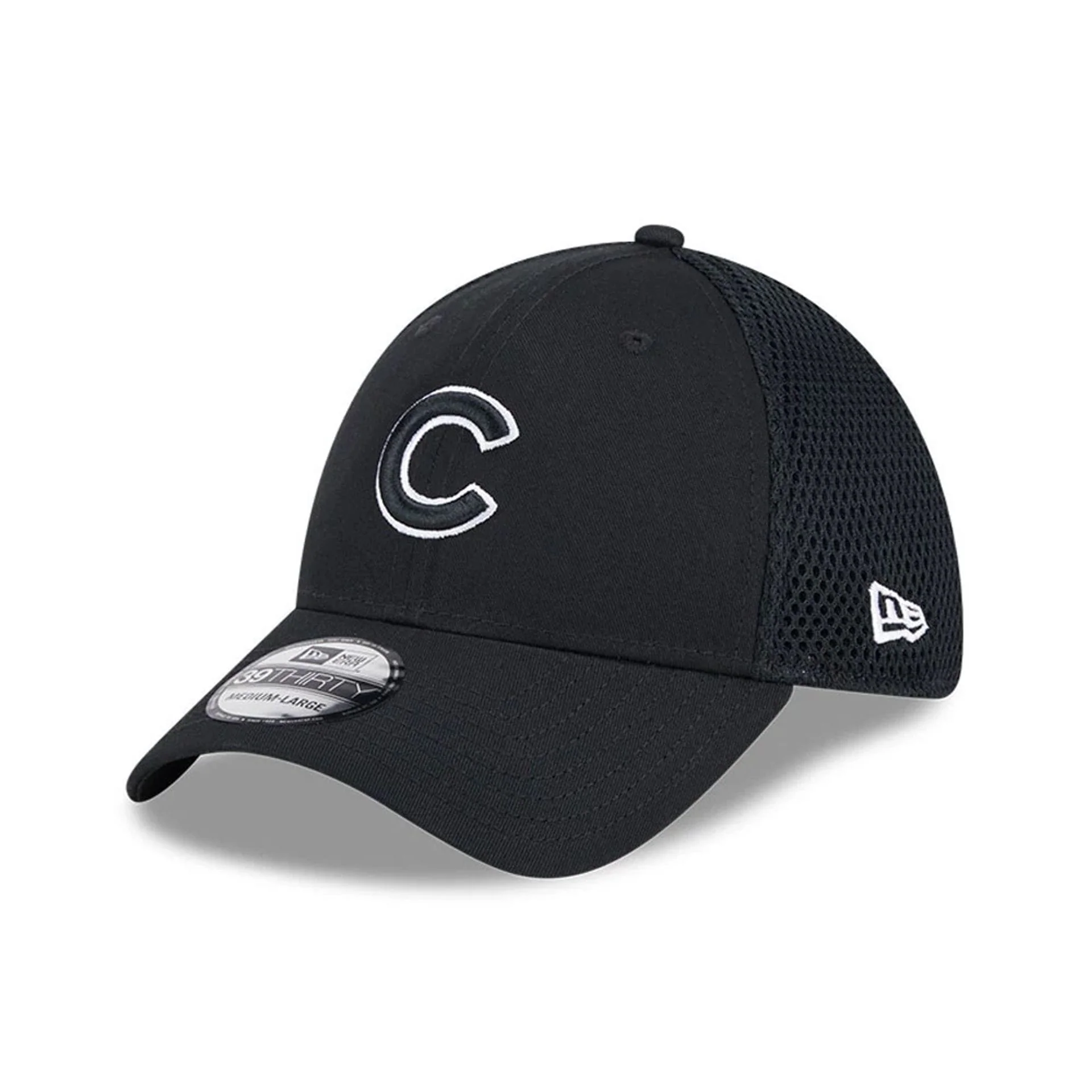 Chicago Cubs MLB Evergreen Neo Black 39THIRTY Stretch Fit Cap
