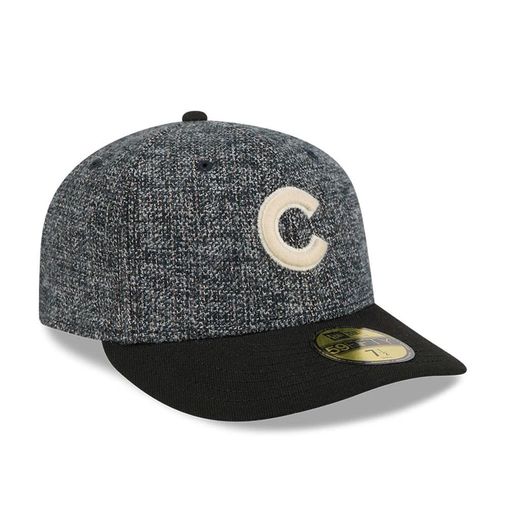 Chicago Cubs MLB Tweedy Cotton Black 59FIFTY Fitted Cap - Image 4