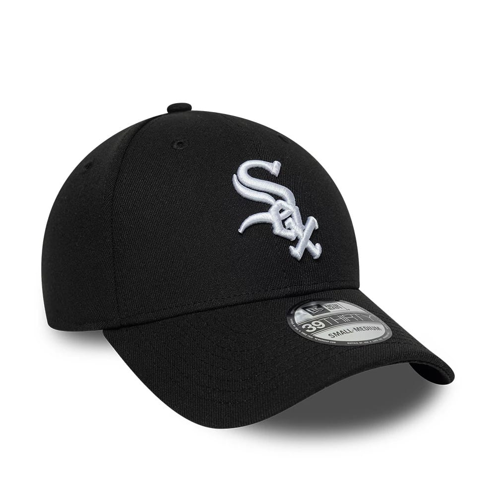 Chicago White Sox MLB Classic Black 39THIRTY Stretch Fit Cap - Image 3