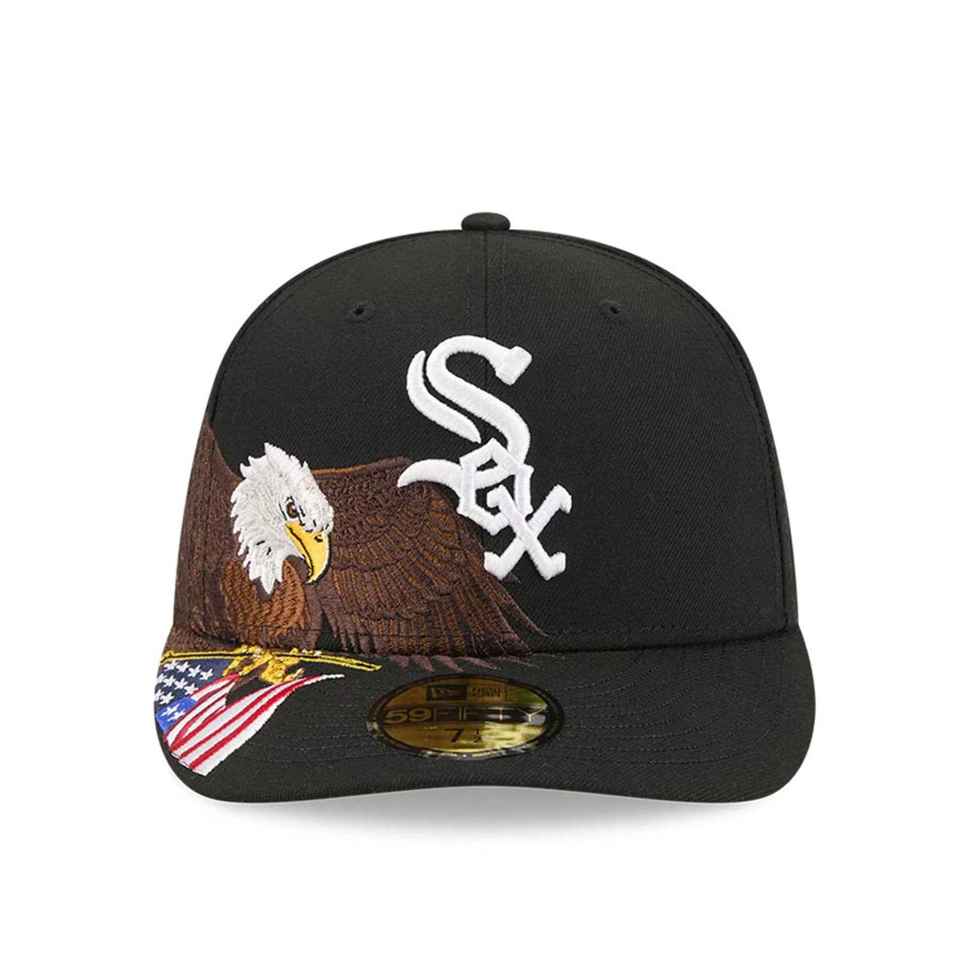 Chicago White Sox MLB Eagle Black 59FIFTY Fitted Cap - Image 3