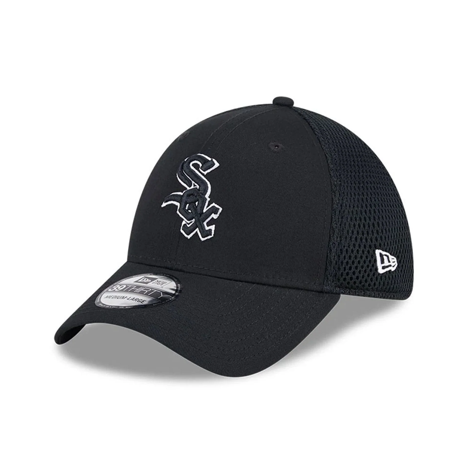 Chicago White Sox MLB Evergreen Neo Black 39THIRTY Stretch Fit Cap