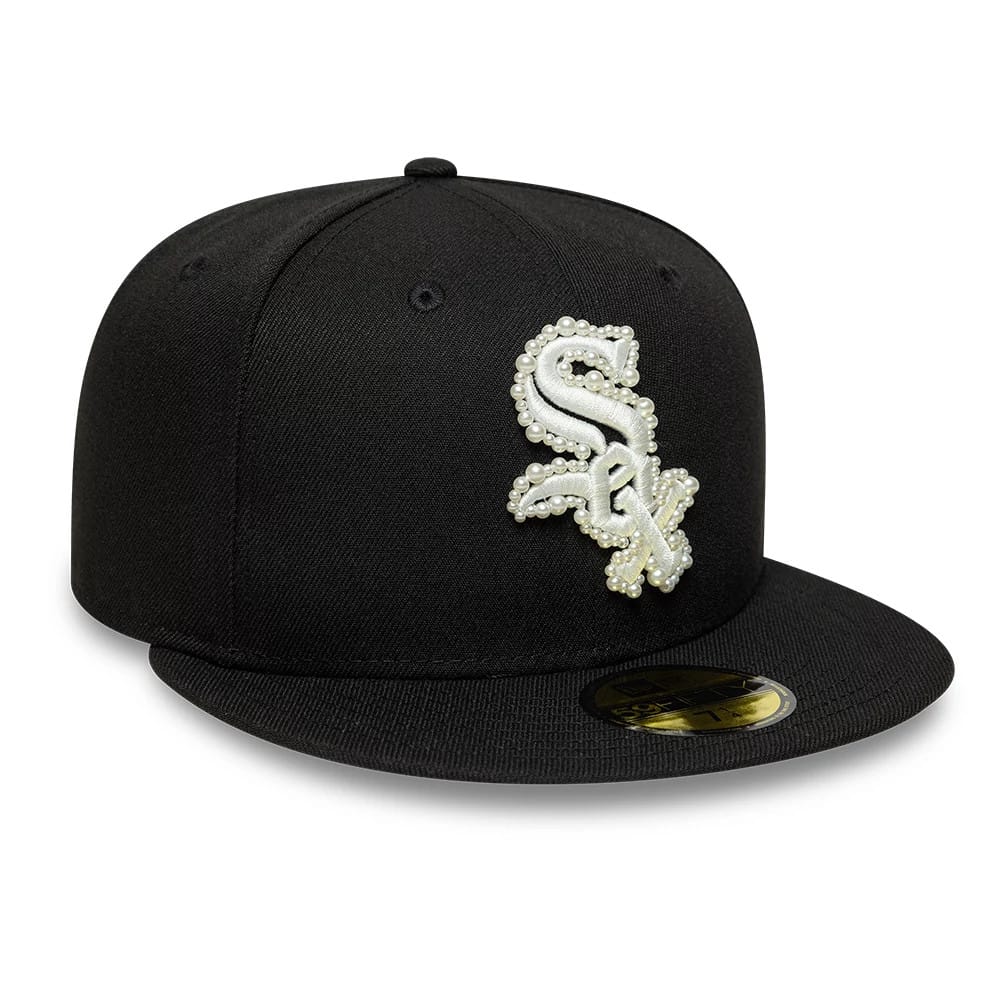 Chicago White Sox MLB Faux Pearl Black 59FIFTY Fitted Cap - Image 4