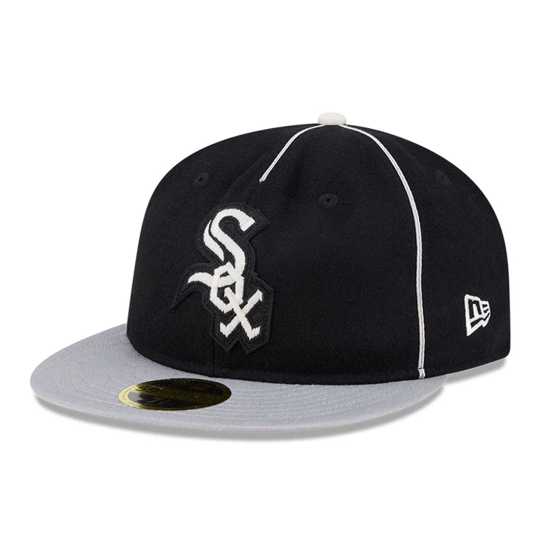 Chicago White Sox MLB Felt Logo Black Retro Crown 59FIFTY Fitted Cap