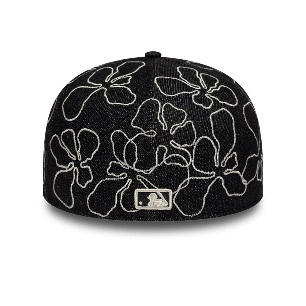 Chicago White Sox MLB Floral Denim Black 59FIFTY Fitted Cap - Image 6
