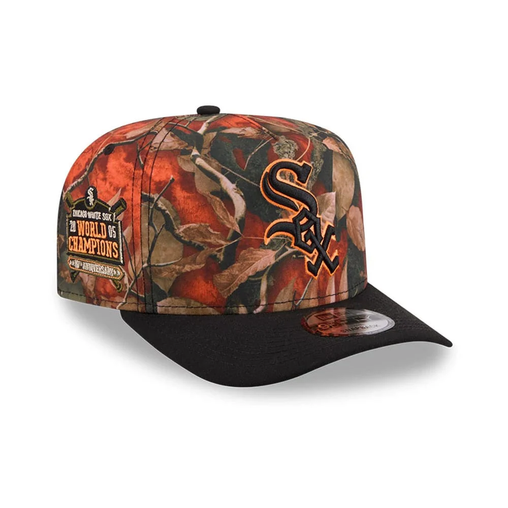 Chicago White Sox MLB Leaves Bright Orange 9FIFTY A-Frame Snapback Cap