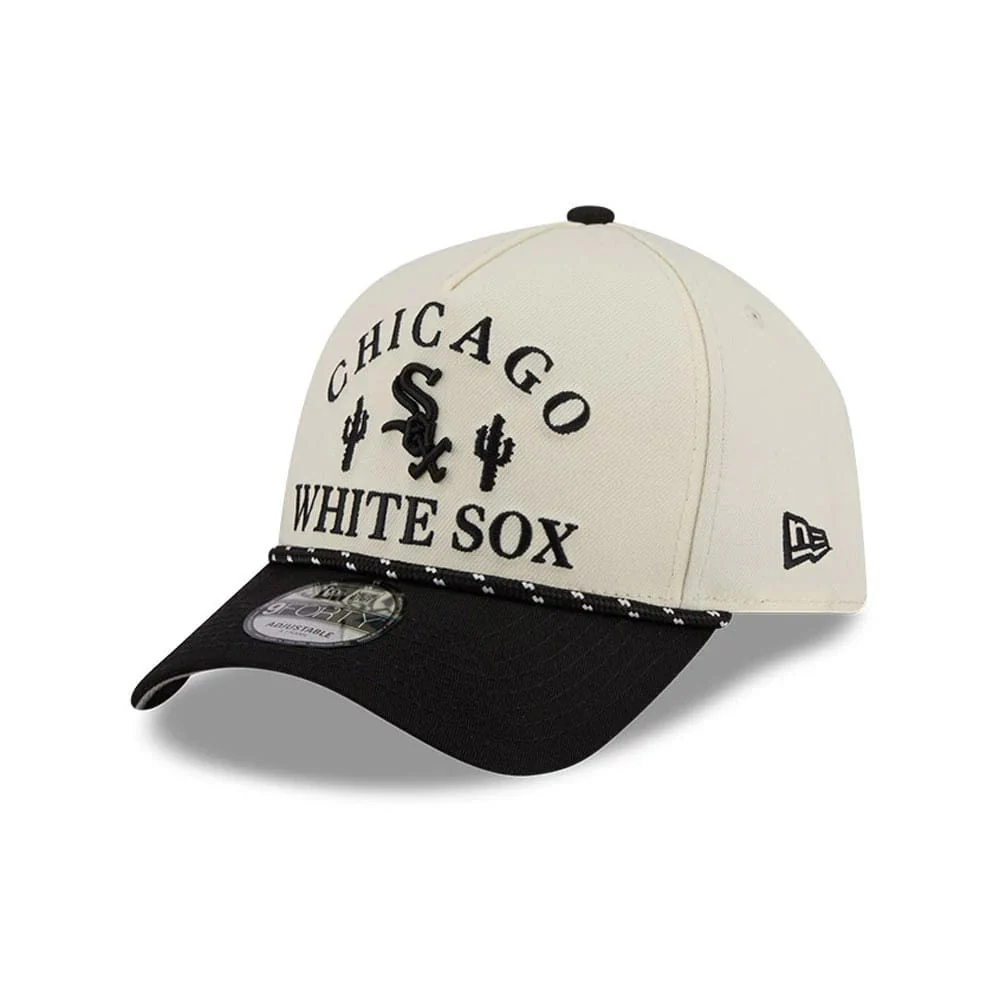 Chicago White Sox MLB Rope Black 9FORTY A-Frame Adjustable Cap - Image 4