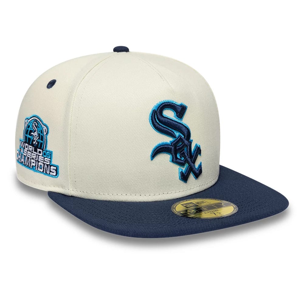 Chicago White Sox MLB White 59FIFTY A-Frame Fitted Cap