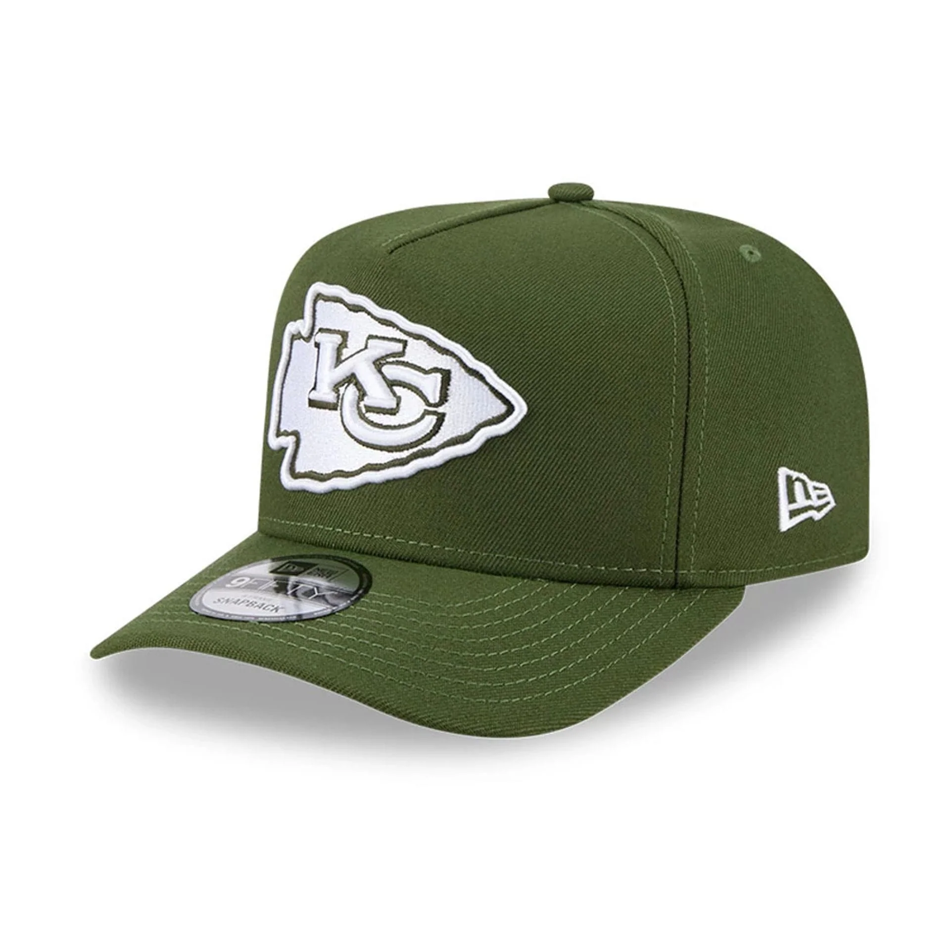 Chiefs NFL Rifle Green 9FIFTY A-Frame Snapback Adjustable Cap