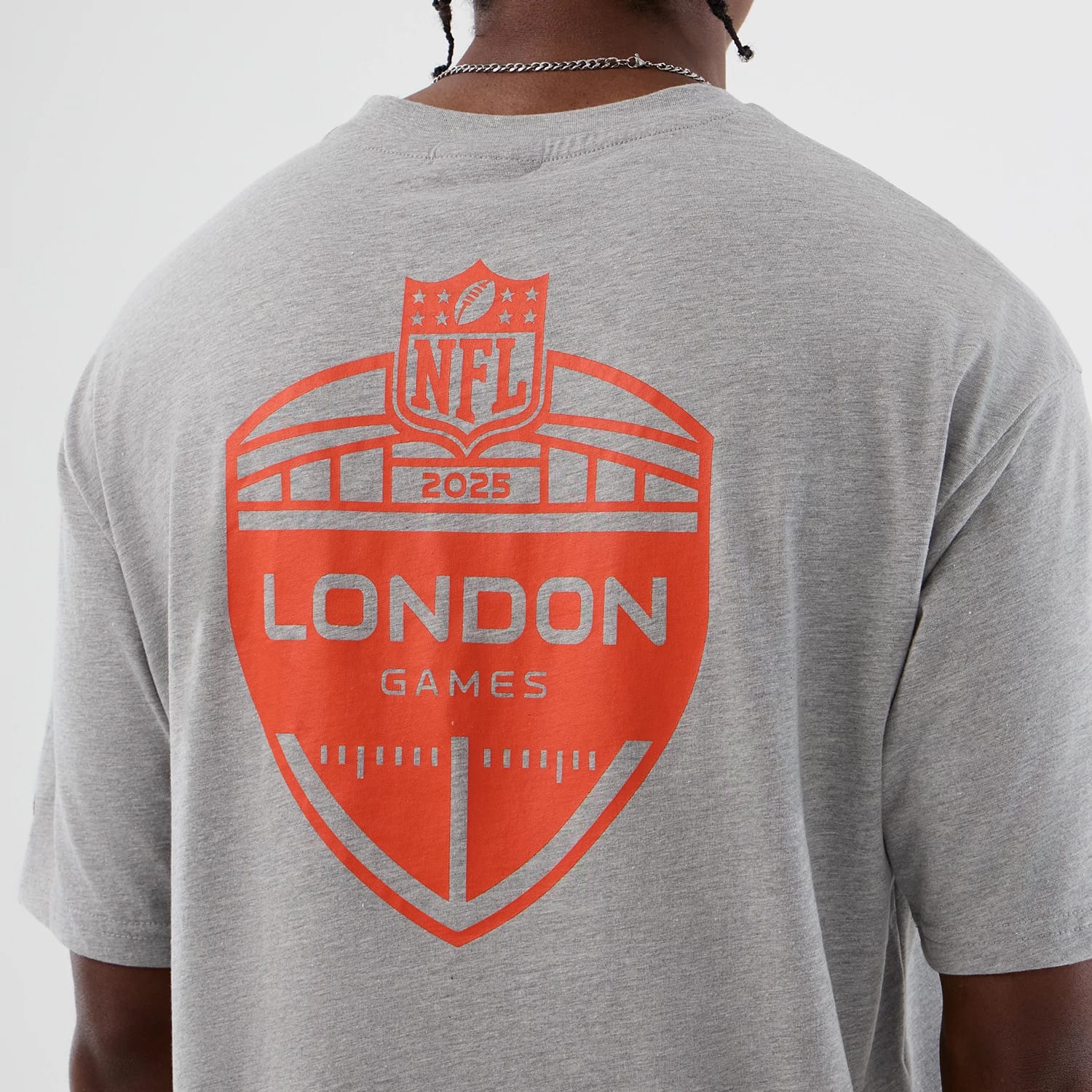 Cleveland Browns NFL International Series Games Grey Oversized T-Shirt - Image 4