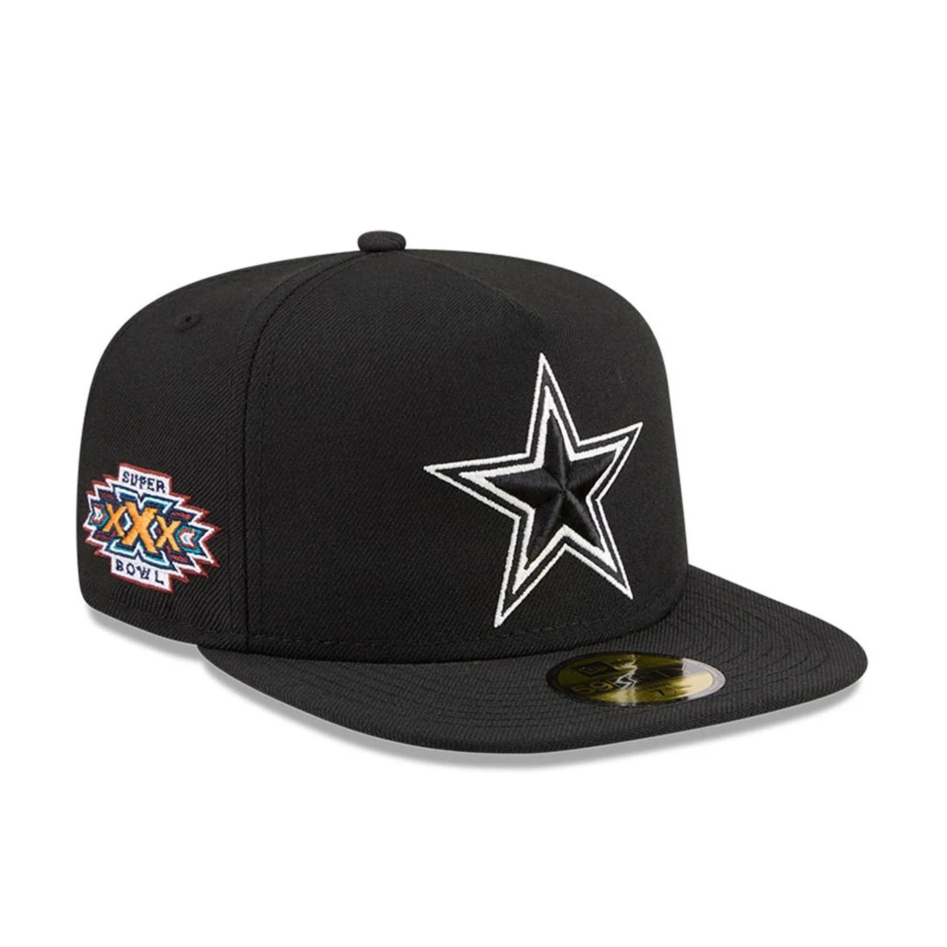 Dallas Cowboys NFL Chiseled Embroidery Black 59FIFTY A-Frame Fitted Cap