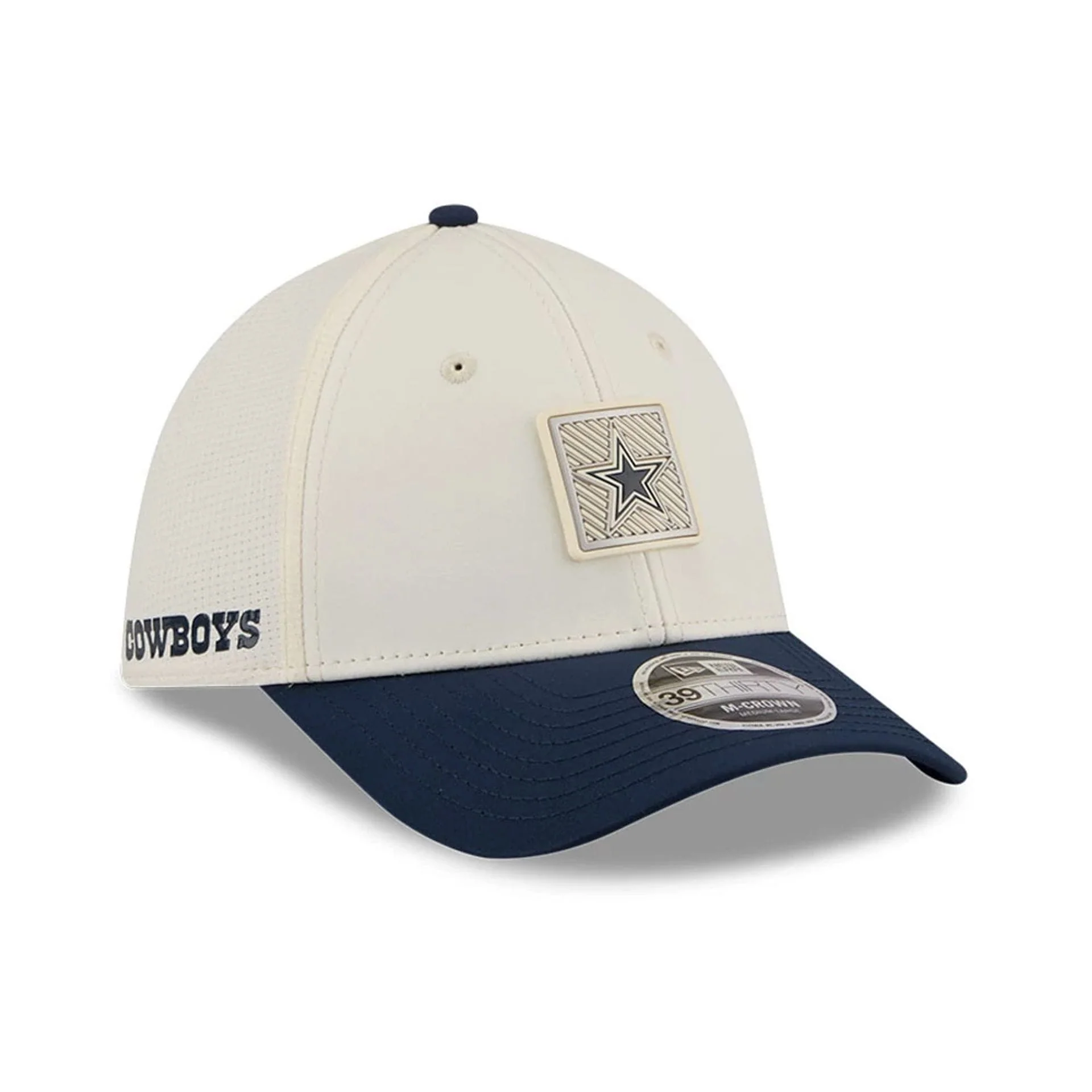 Dallas Cowboys NFL Training 2026 White 39THIRTY M-Crown Stretch Fit Cap
