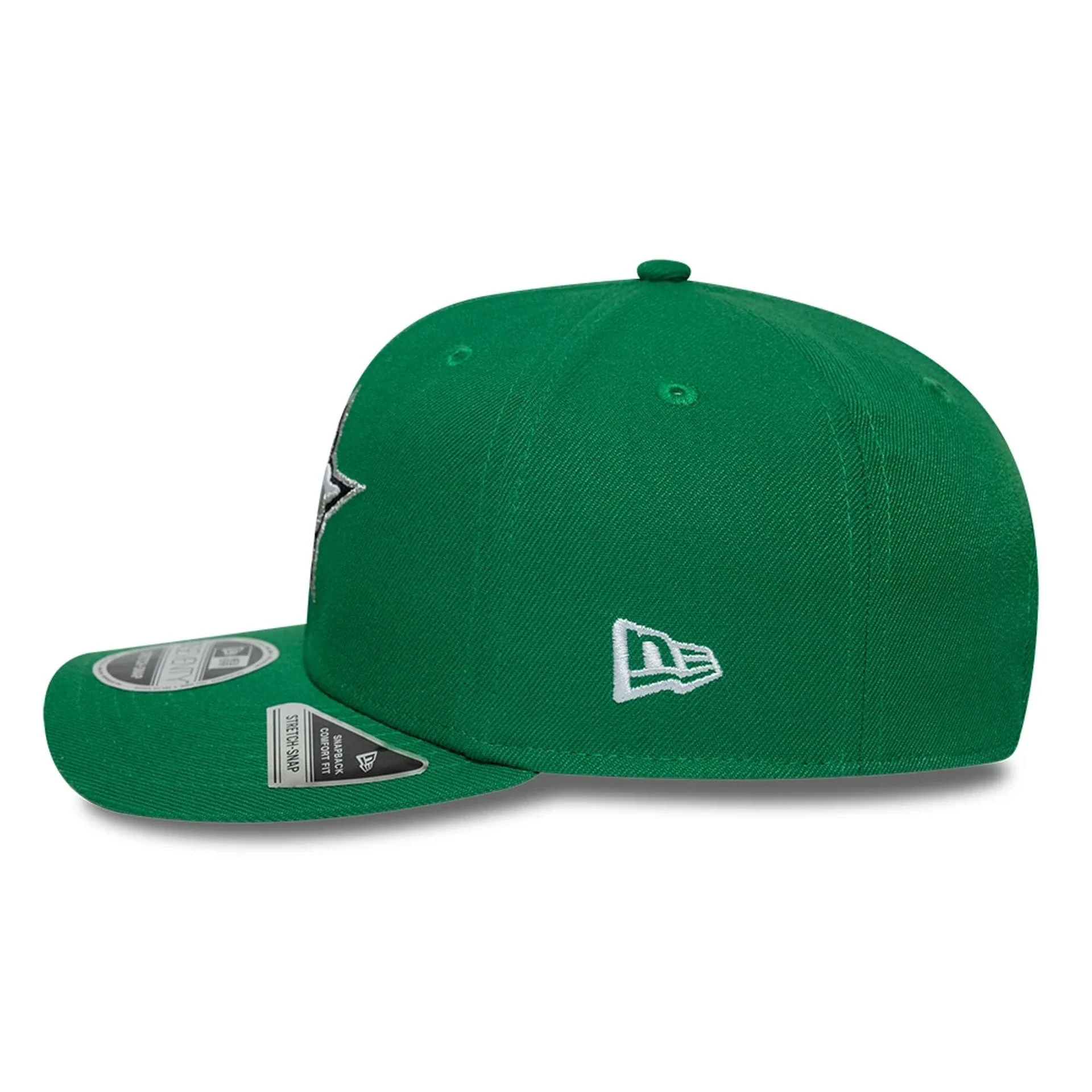 Dallas Stars NHL Team Green 9SEVENTY Stretch Snap Adjustable Cap - Image 6
