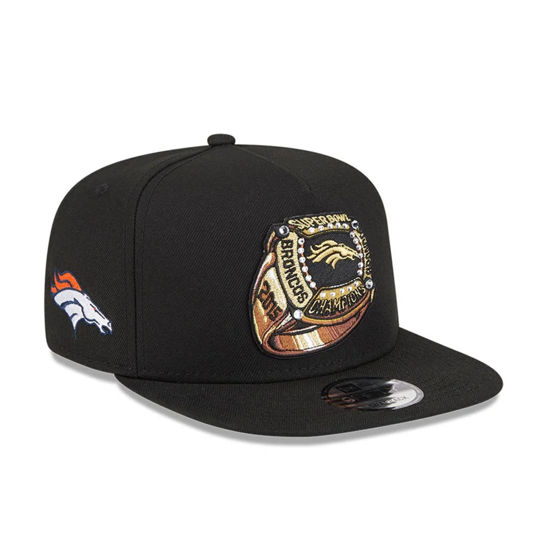Denver Broncos NFL Ring Black 9FIFTY A-Frame Snapback Adjustable Cap