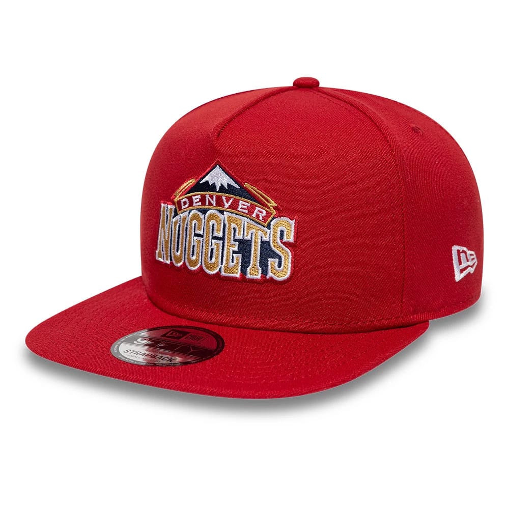 Denver Nuggets NBA Hardwood Classic Dark Red 9FIFTY A-Frame Snapback Adjustable Cap - Image 4