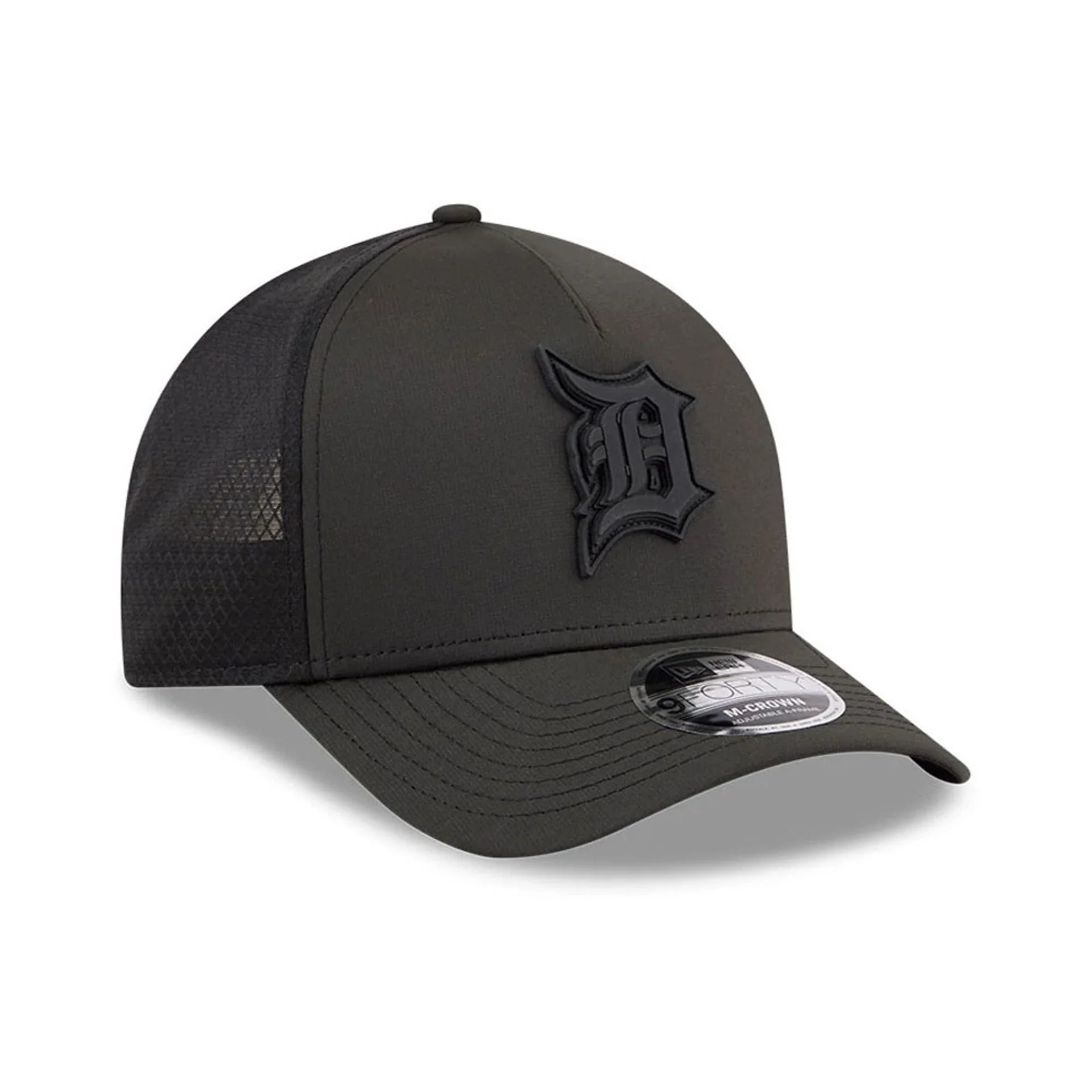 Detroit Tigers MLB Badged Black 9FORTY M-Crown A-Frame Trucker Cap - Image 4