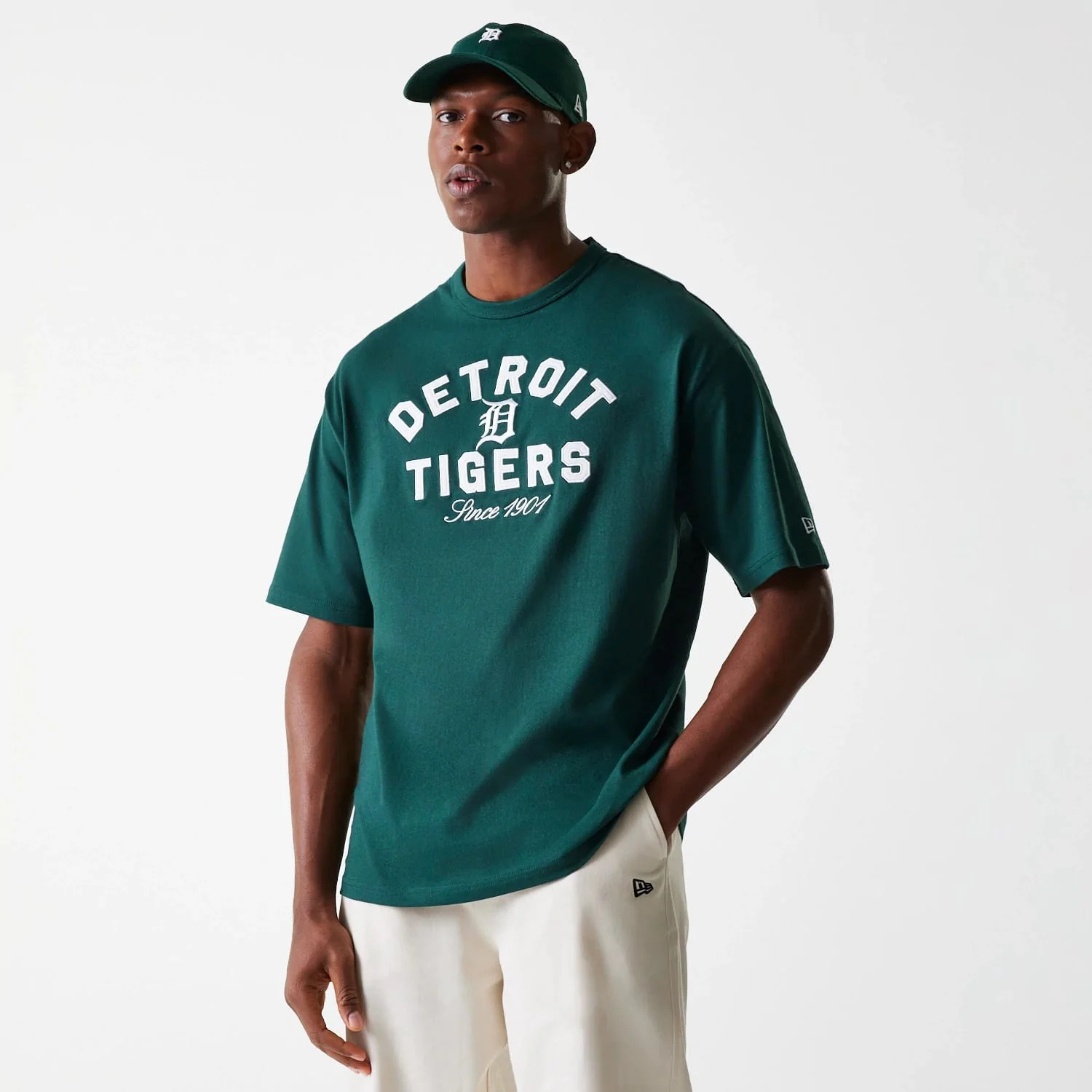Detroit Tigers MLB Heritage Dark Green Oversized T-Shirt