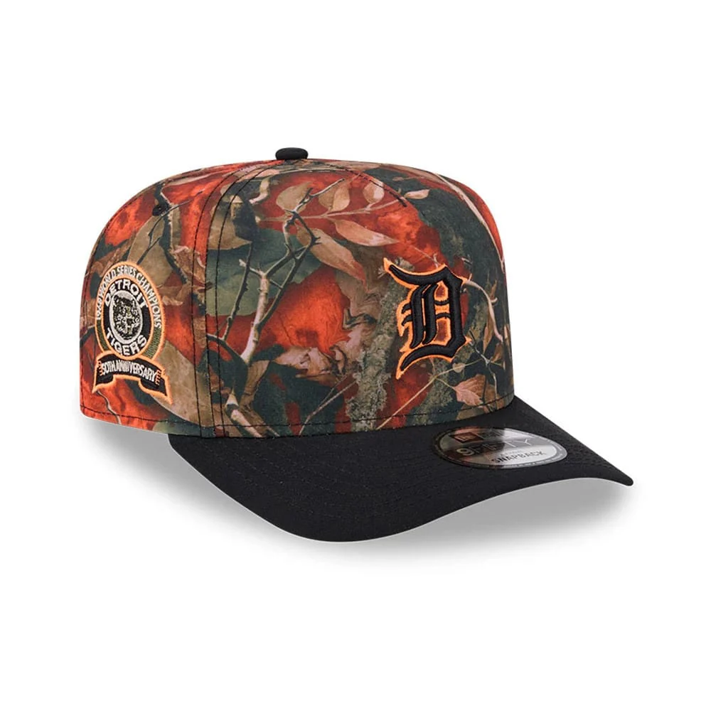 Detroit Tigers MLB Leaves Bright Orange 9FIFTY A-Frame Snapback Cap