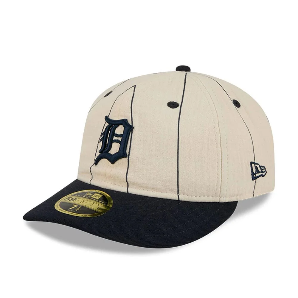 Detroit Tigers MLB Linen Cream Retro Crown 59FIFTY Fitted Cap