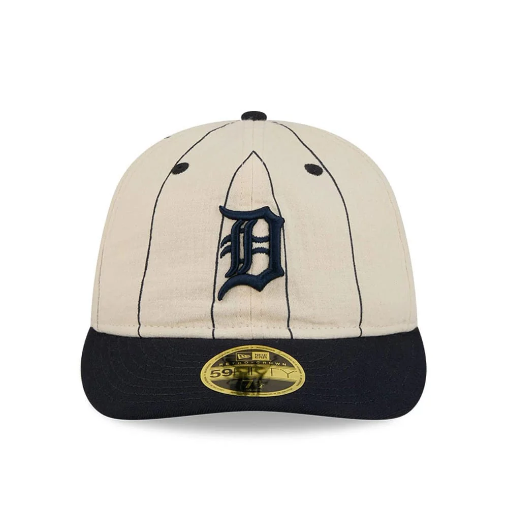 Detroit Tigers MLB Linen Cream Retro Crown 59FIFTY Fitted Cap - Image 3