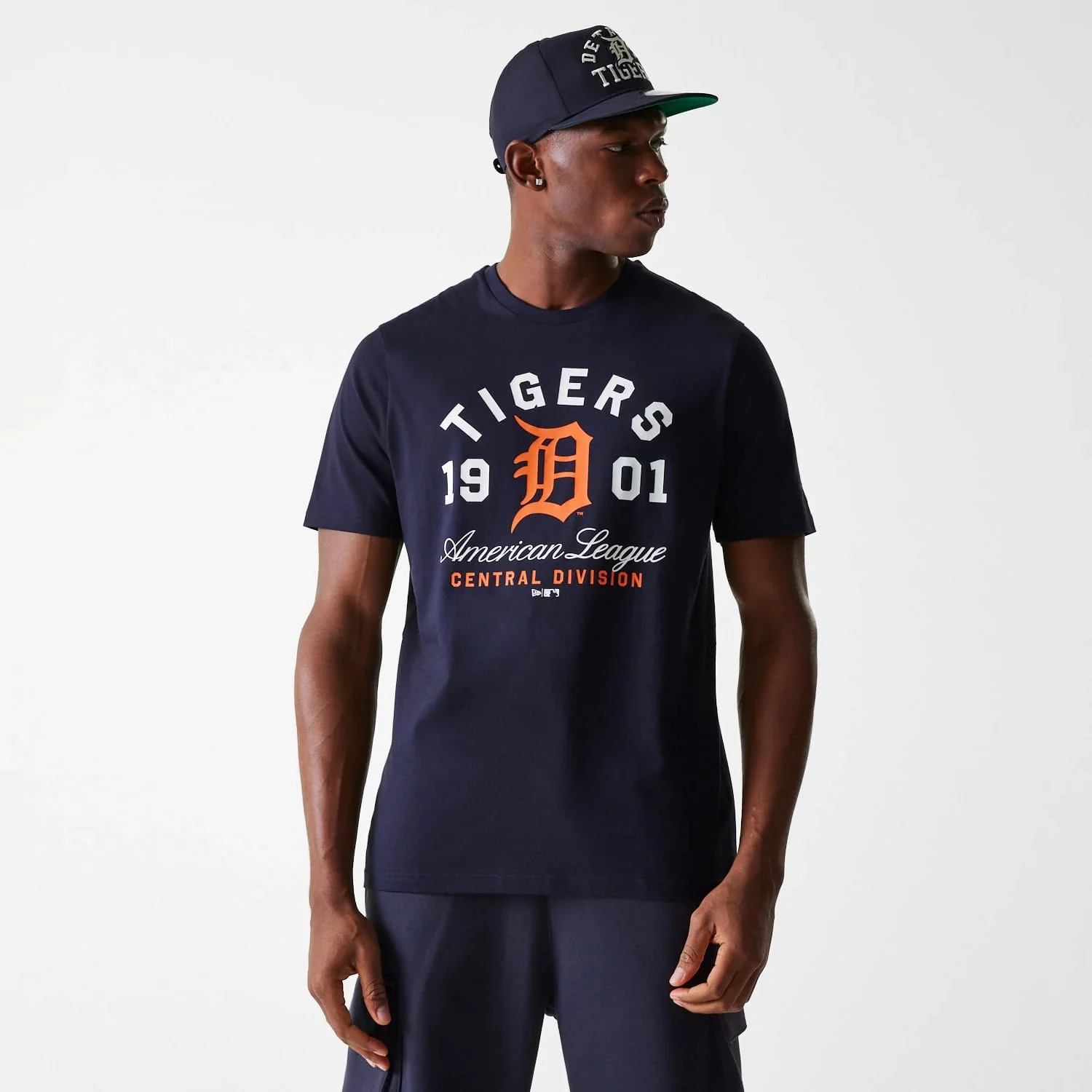 Detroit Tigers MLB Wordmark Navy T-Shirt