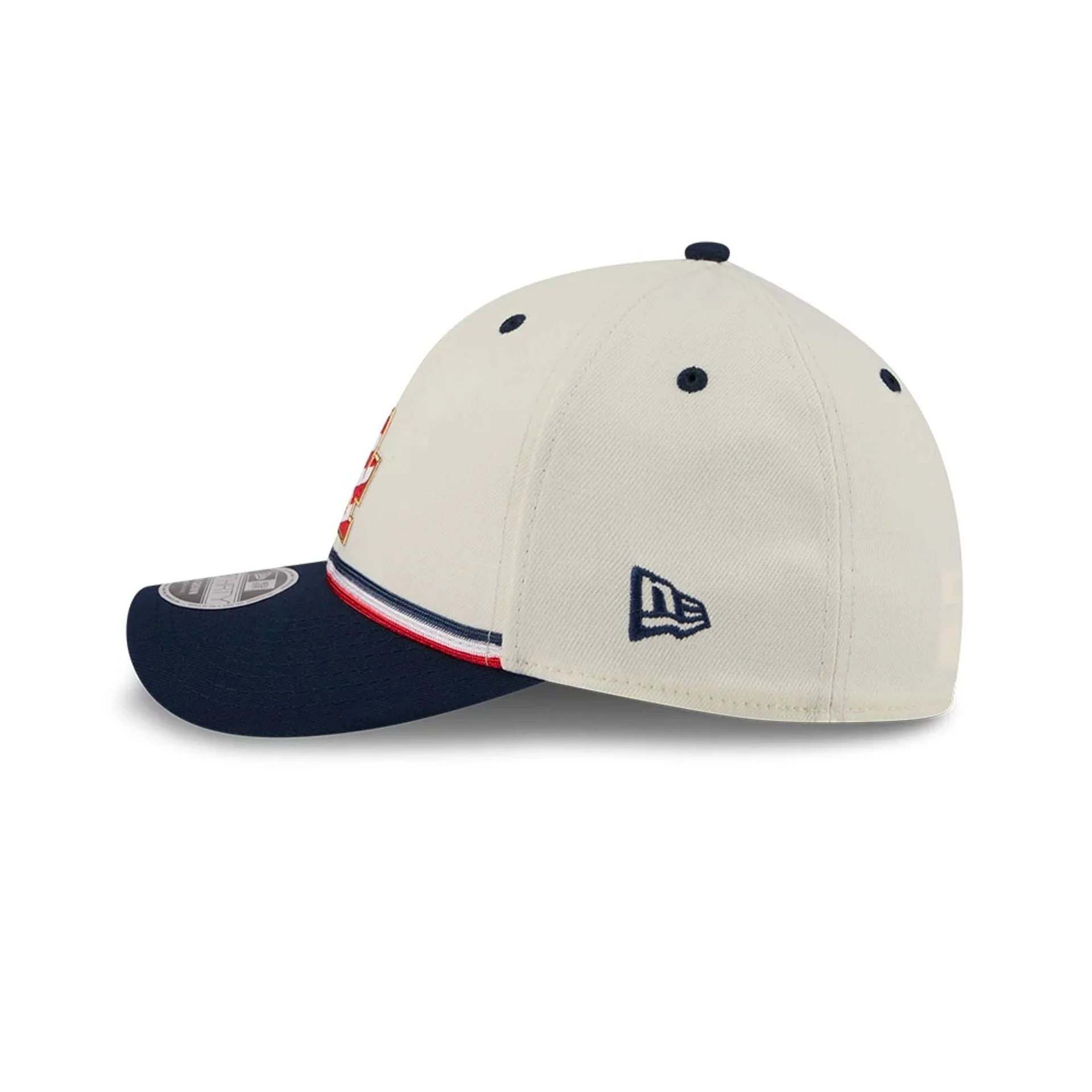 Dodgers MLB 4th Of July 2026 Cream 39THIRTY M-Crown Stretch Fit Cap - Image 5