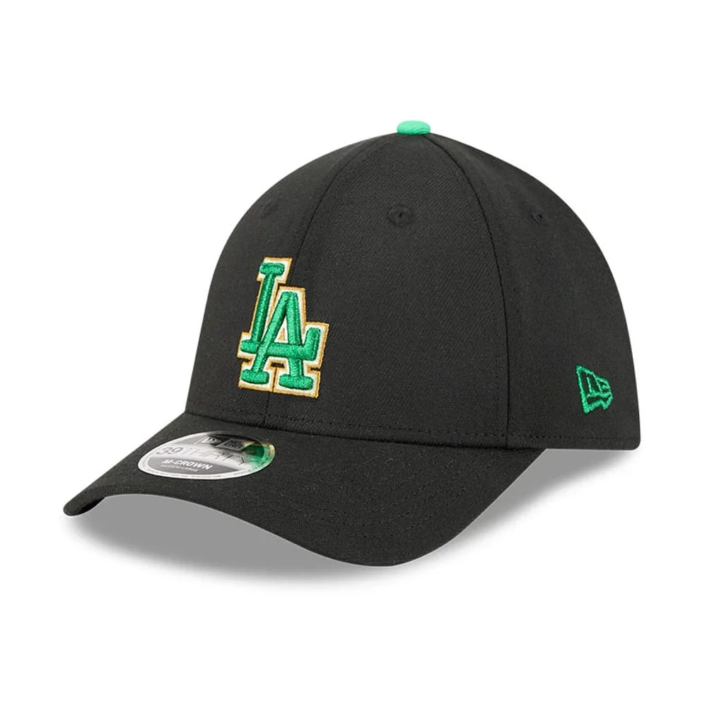 Dodgers MLB Saint Patrick's Day Black 39THIRTY M-Crown A-Frame Stretch Fit Cap - Image 3