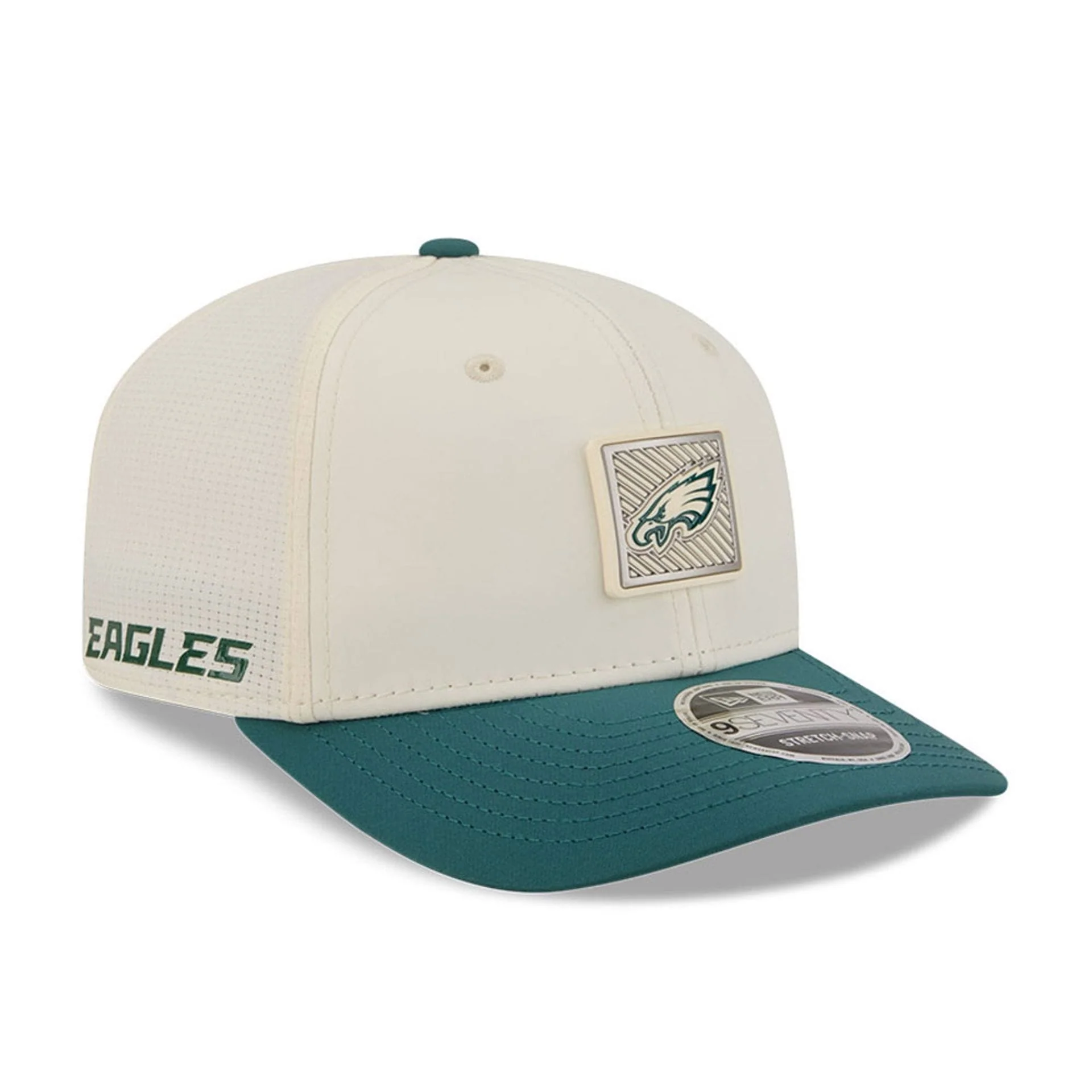 Eagles NFL Training 2026 White 9SEVENTY Stretch Snap Adjustable Cap
