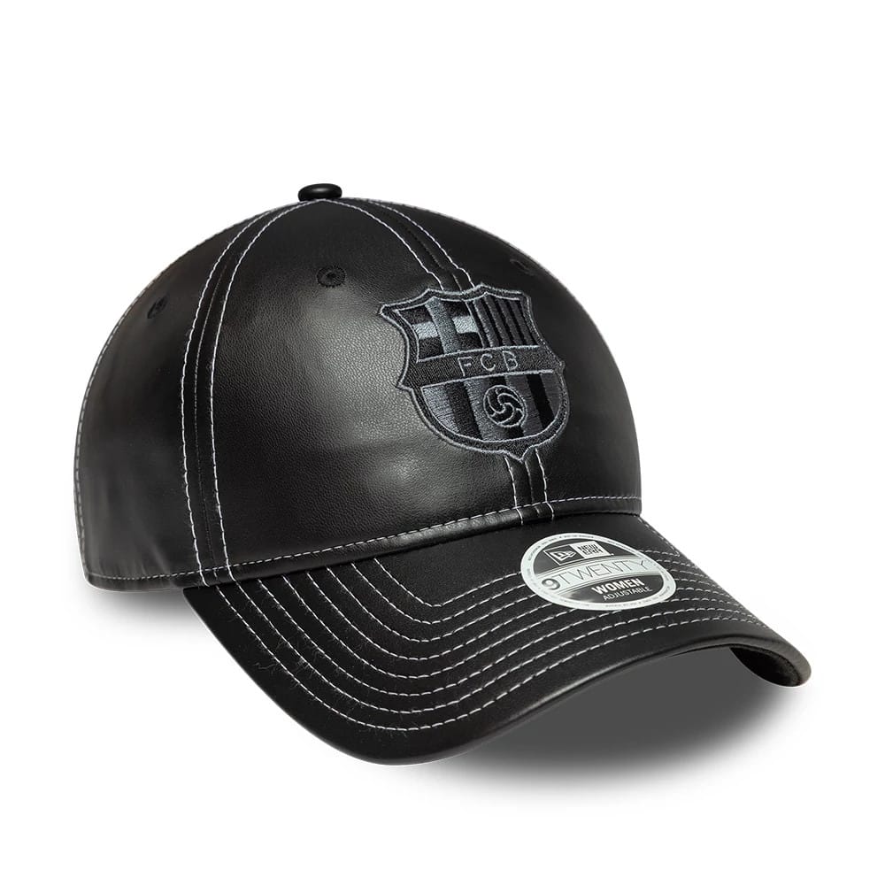 FC Barcelona Womens PU Black 9TWENTY Adjustable Cap - Image 3