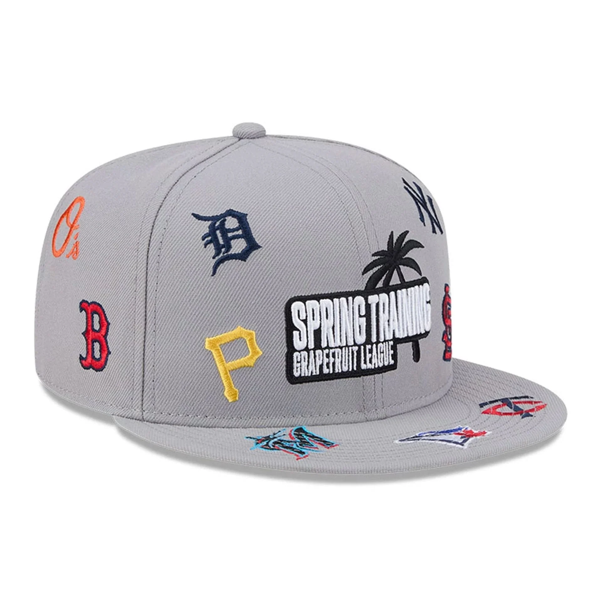 Grapefruit League Logo MLB Scattered Grey 9FIFTY Snapback Adjustable Cap - Image 3