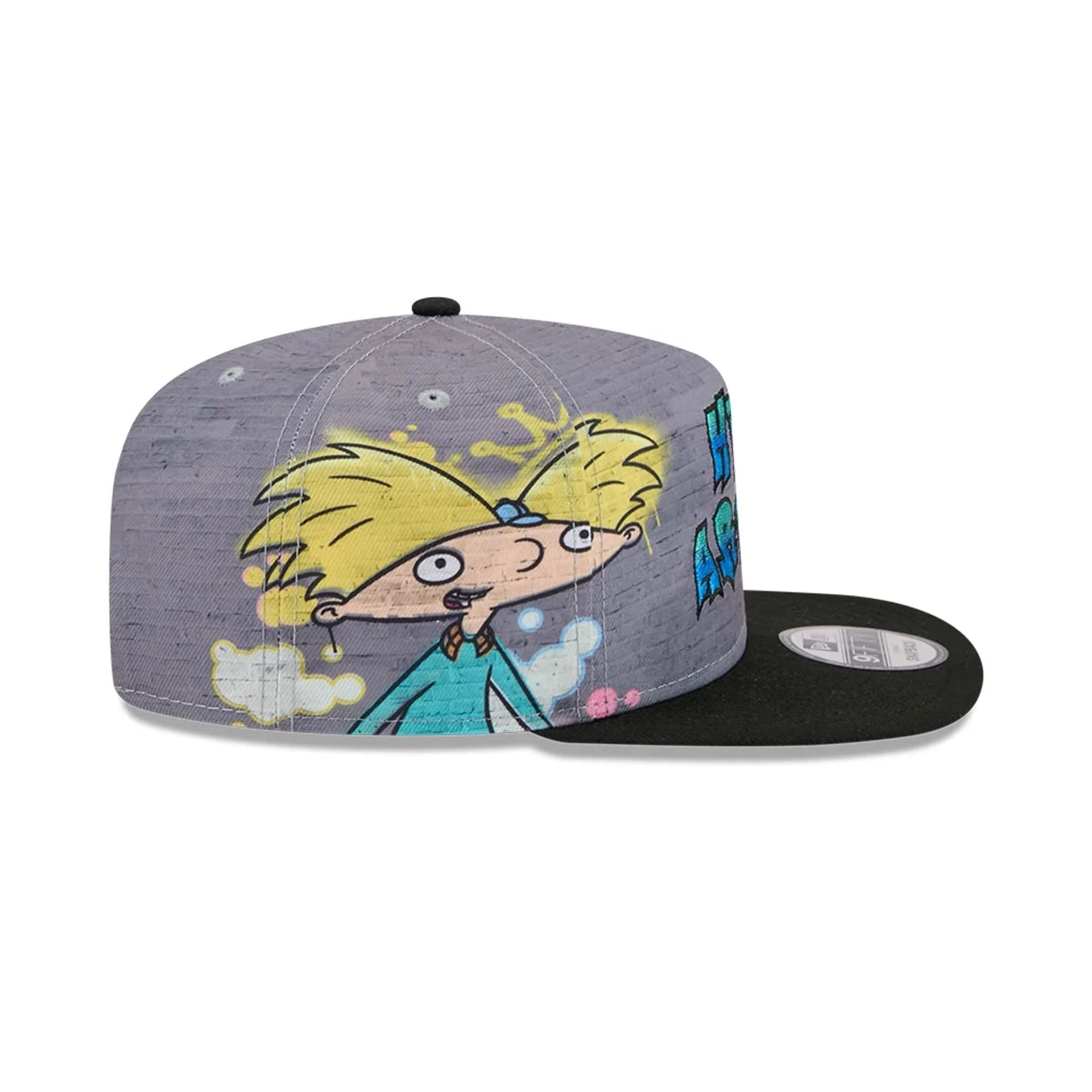 Hey Arnold Graffiti Grey 9FIFTY A-Frame Snapback Adjustable Cap - Image 5